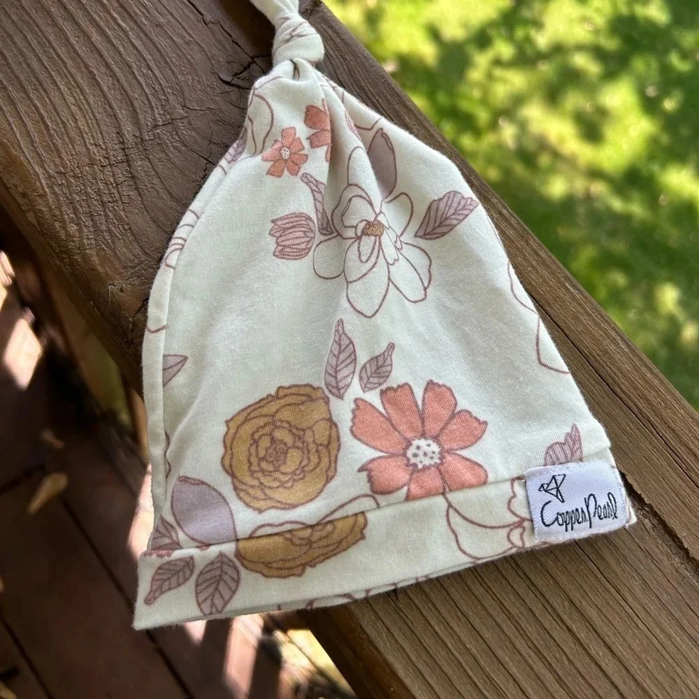 copper pearl newborn baby hat (5 for $30)